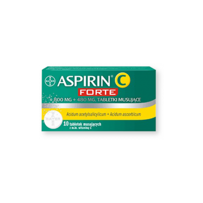 Aspirin C Forte, 800 mg + 480 mg, tabletki musujące, 10 szt.
