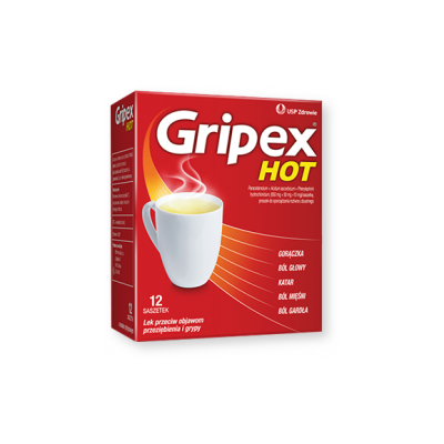 Gripex Hot, proszek do sporządzania roztworu doustnego, 12 saszetek