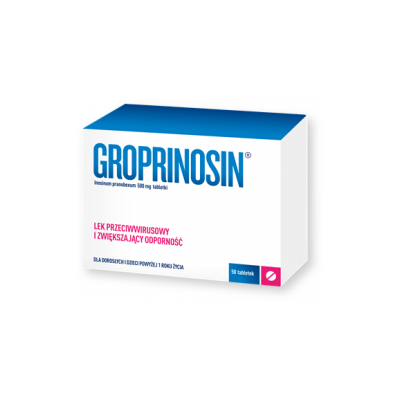 Groprinosin, 500 mg, tabletki, 50 szt.