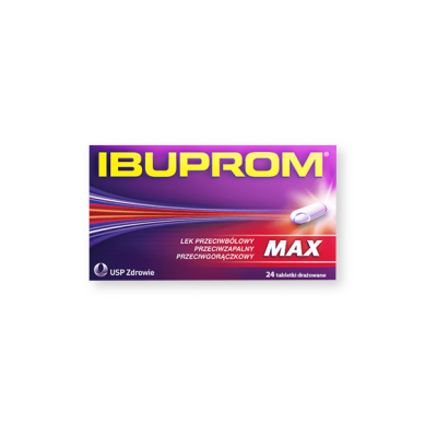 Ibuprom Max, 400 mg, tabletki drażowane, 24 szt.