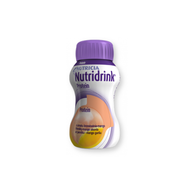 Nutridrink Protein, płyn o smaku brzoskwinia-mango, 4 x 125 ml