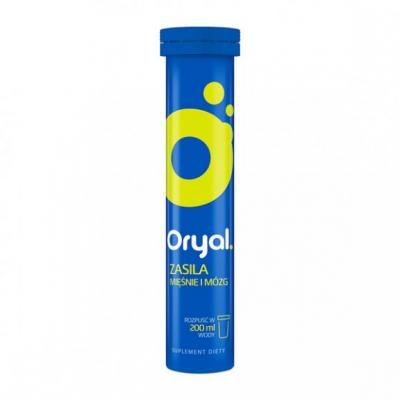 Oryal, tabletki musujące, smak limonkowo-cytrynowy, 20 szt.