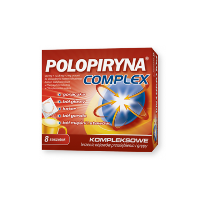 Polopiryna Complex, proszek w saszetkach do sporządzania roztworu doustnego, 8 szt.