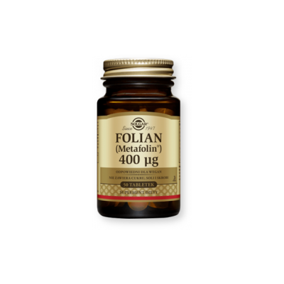 Solgar Folian (Metafolin), 400 µg, tabletki, 50 szt.