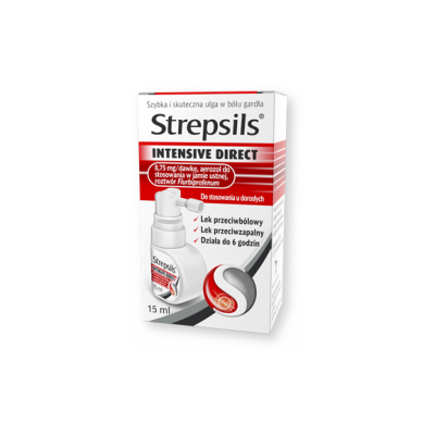 Strepsils Intensive Direct, aerozol do stosowania w jamie ustnej, 15 ml