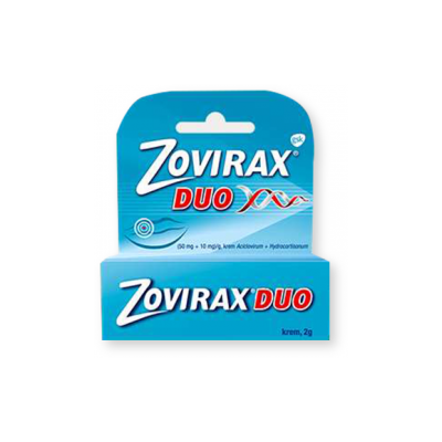 Zovirax Duo, 50 mg + 10 mg, krem na skórę, 2 g