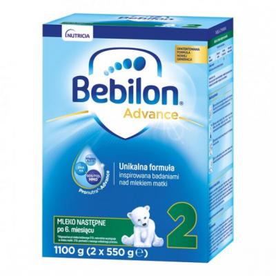 Bebilon 2 Pronutra­-Advance, mleko następne po 6. miesiącu, proszek, 1100 g (2 x 550 g)
