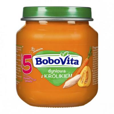 BoboVita, zupka dyniowa z królikiem, 125 g.