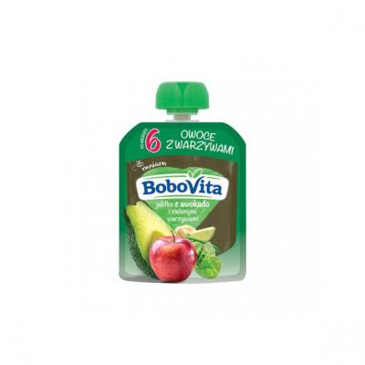 BoboVita, jabłko z awokado i zielonymi warzywami, 80 g
