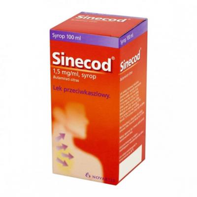 Sinecod, 1,5 mg/ml, syrop, 100 ml