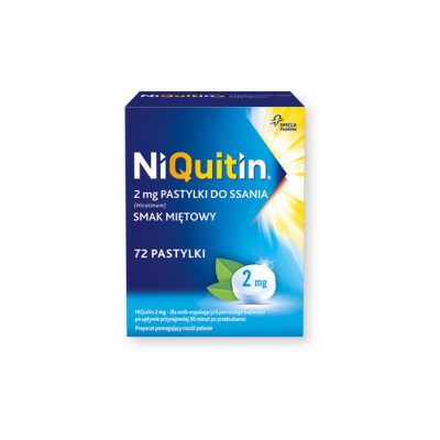 Niquitin, 2 mg, pastylki do ssania, smak miętowy, 72 szt.