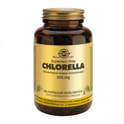 Solgar Chlorella, 520 mg, kapsułki, 100 szt.