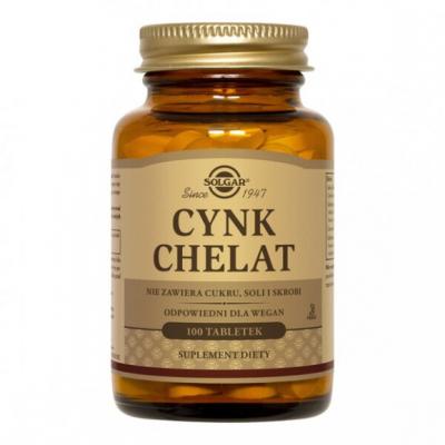 Solgar Cynk Chelat, tabletki, 100 szt.