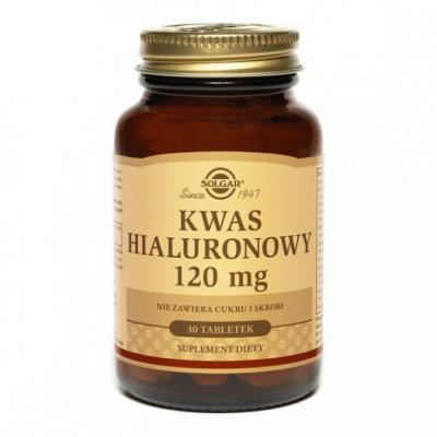 Solgar Kwas hialuronowy, 120 mg, tabletki, 30 szt.