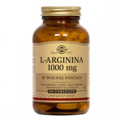 Solgar L-Arginina, 1000 mg, tabletki, 90 szt.