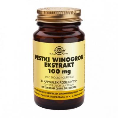 Solgar Pestki Winogron Ekstrakt, 100 mg, kapsułki, 30 szt.