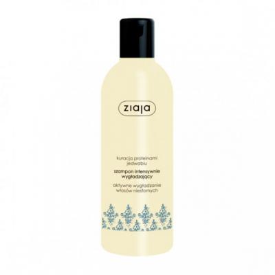 Ziaja, szampon intensywne wygładzanie, włosy niesforne, jedwab, 300 ml