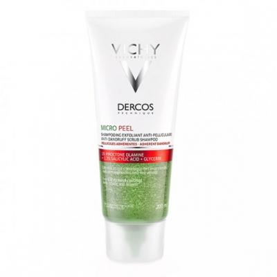 Vichy Dercos Micro Peel, szampon peelingujący na ciężki, tłusty łupież, 200 ml