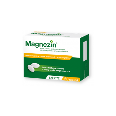 Magnezin, 130 mg jonów magnezowych, tabletki, 60 szt.