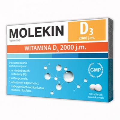 Molekin D3 2000 j.m., 30 tabletek