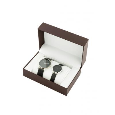 Komplet zegarków (2 części) bonprix czarno-srebrny kolor