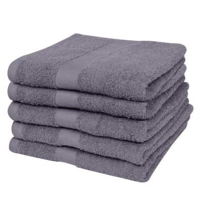 Emaga vidaxl ręczniki, 5 szt,, bawełna, 500 g/m², 100x150 cm, antracytowe