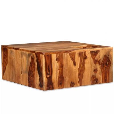 Emaga vidaxl stolik kawowy z drewna sheesham, 70 x 70 x 30 cm