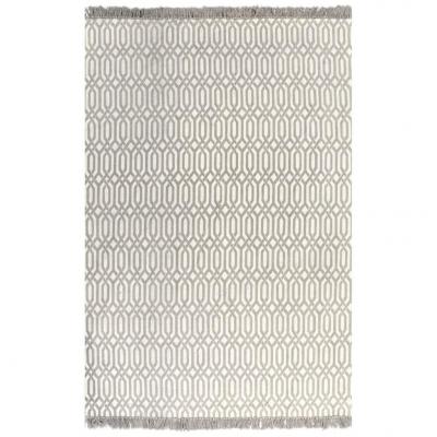 Emaga vidaxl dywan typu kilim, bawełna, 160 x 230 cm, taupe ze wzorem