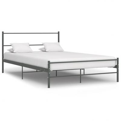Emaga vidaxl rama łóżka, szara, metalowa, 120 x 200 cm