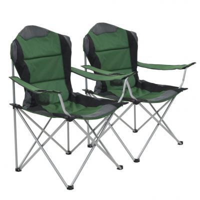 Emaga vidaxl składane krzesła turystyczne, 2 szt., 96 x 60 x 102 cm, zielone