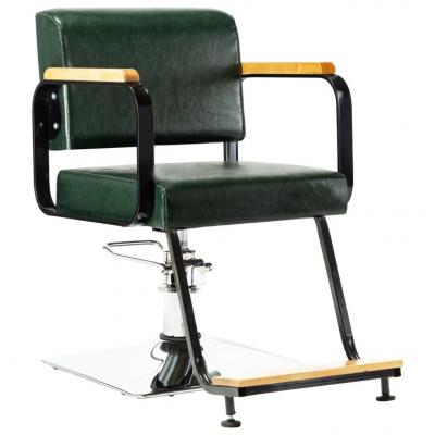 Emaga vidaxl profesjonalny fotel barberski, zielony, sztuczna skóra
