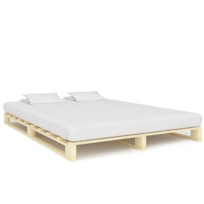 Emaga vidaxl rama łóżka z palet, lite drewno sosnowe, 200 x 200 cm