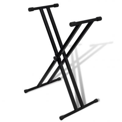 Emaga statyw pod keyboard, podwójny, regulowana wysokość, kształt x