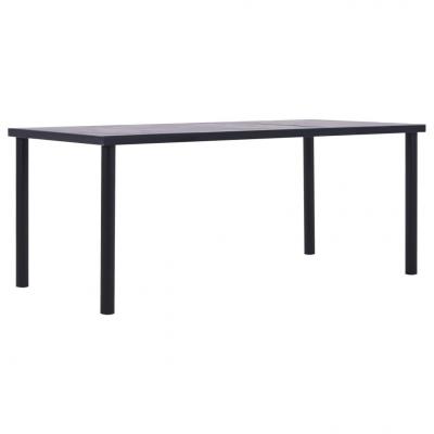Emaga vidaxl stół jadalniany, czarny i betonowy szary, 200x100x75 cm, mdf