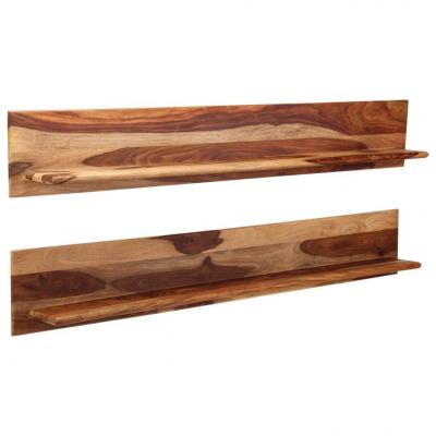 Emaga vidaxl półki ścienne, 2 szt., 169 x 26 x 20 cm, lite drewno sheesham