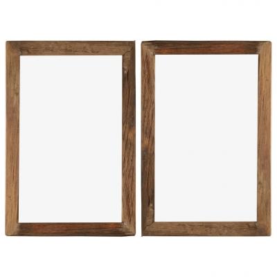 Emaga vidaxl ramki na zdjęcia, 2 szt., 50x70 cm, drewno z odzysku i szkło