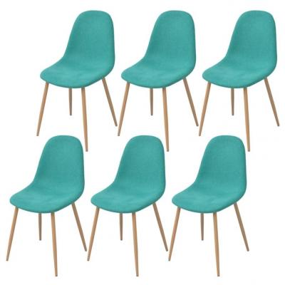 Emaga vidaxl krzesła stołowe, 6 szt., zielone, tkanina
