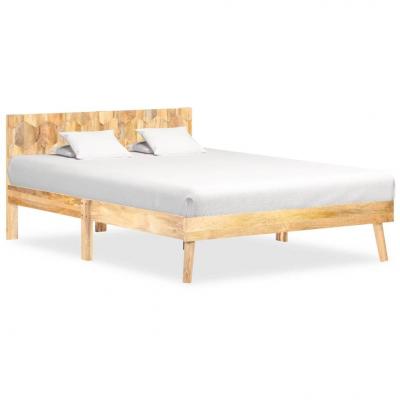 Emaga vidaxl rama łóżka, lite drewno mango, 120 x 200 cm