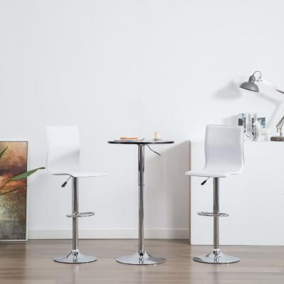 Emaga vidaxl krzesła barowe, 2 szt., białe, sztuczna skóra