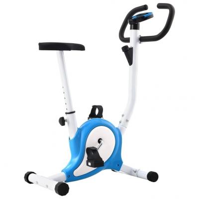 Emaga vidaxl rowerek do ćwiczeń z paskiem oporowym, niebieski