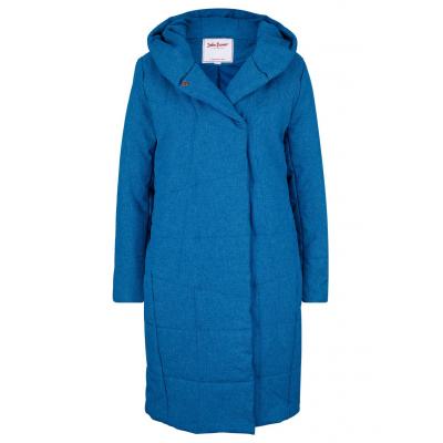 Krótki płaszcz pikowany bonprix niebieski polarny melanż