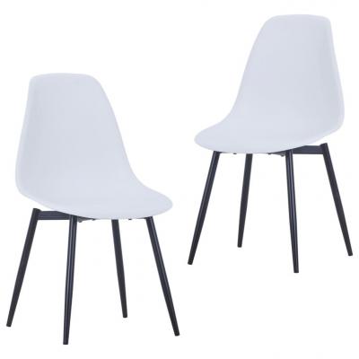 Emaga vidaxl krzesła stołowe, 2 sztuki, białe, pp