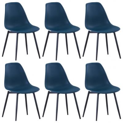 Emaga vidaxl krzesła stołowe, 6 sztuk, turkusowe, pp
