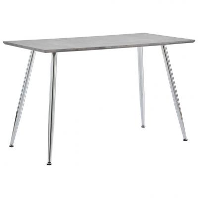 Emaga vidaxl stół do jadalni, kolor betonowy i srebrny, 120x60x74 cm, mdf