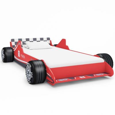 Emaga vidaxl łóżko dziecięce w kształcie samochodu, 90x200 cm, czerwone