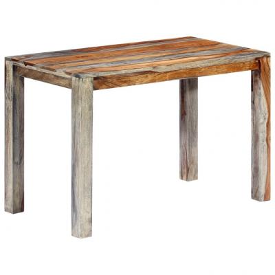 Emaga vidaxl stół do jadalni, szary, 118 x 60 x 76 cm, lite drewno sheesham