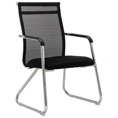 Emaga vidaxl krzesło biurowe, czarne, z siatką
