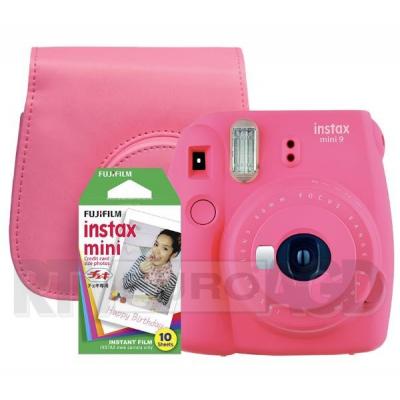 Fujifilm Instax mini 9 + etui + wkład Instax mini 10 (różowy)