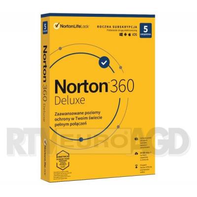 Norton 360 Deluxe 50GB (5 urządzeń / 1 rok)