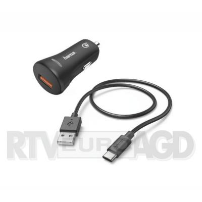 Hama ładowarka samochodowa QC 3.0 + kabel USB-C